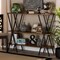 Baxton Studio Norton Walnut Wood and Black Finished Metal Console Table 171-10682 - alternate 2
